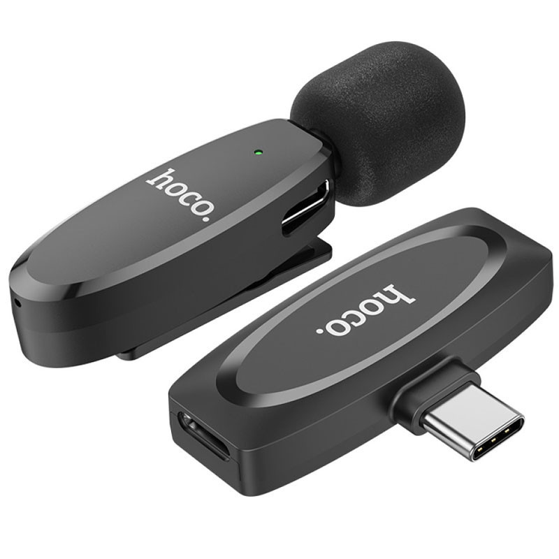 Петличный беспроводной микрофон Hoco L15 Crystal Type-C Херсон - зображення 2