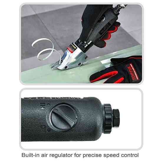 Ножницы пневматические для листового металла 2600об/мин, сталь 1,2мм, алюминий 1,6мм TOPTUL KBHD0126 Харків