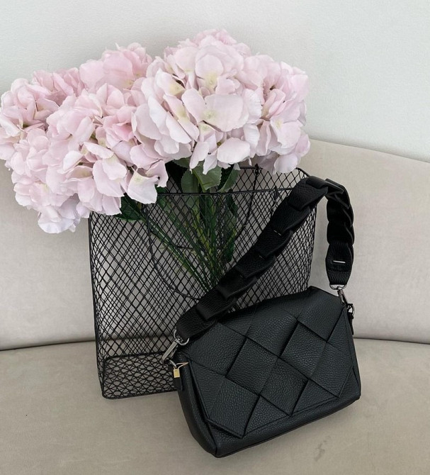 сумка кросс боди кожа Италия с плетением 24см TS365 Київ - зображення 1