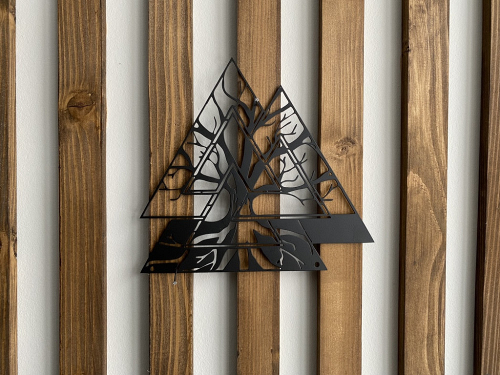 Настенный декор панно картина лофт из металла Валькнут Вальхалала Киев - изображение 3