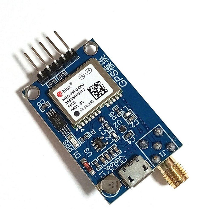 Модуль GPS NEO-7M SMA, 3-5V со встроенной керамической антенной, интерфейс USB UART, REALPOY (82986) Днепр - изображение 1