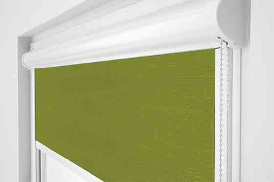 Рулонна штора Rolets Льон 2-7383-700 70x170 см закритого типу Оливкова Київ