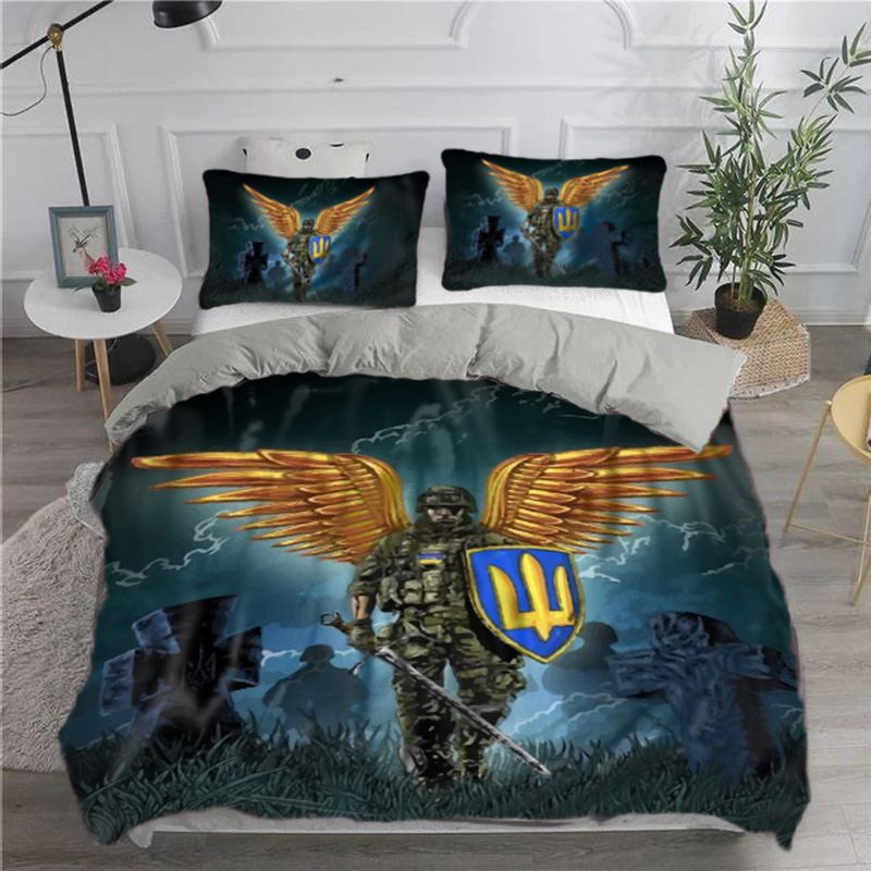 Постільна білизна з плюш-велюру Крилатий Воїн 2569 12037 215×150 см Київ - зображення 1