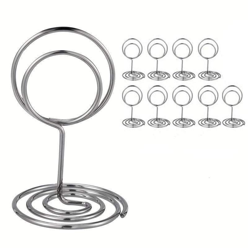 Подставка для карточек рассадки гостей, ценникодержатель Leeseph 10шт серебро MV039 Одеса - зображення 4