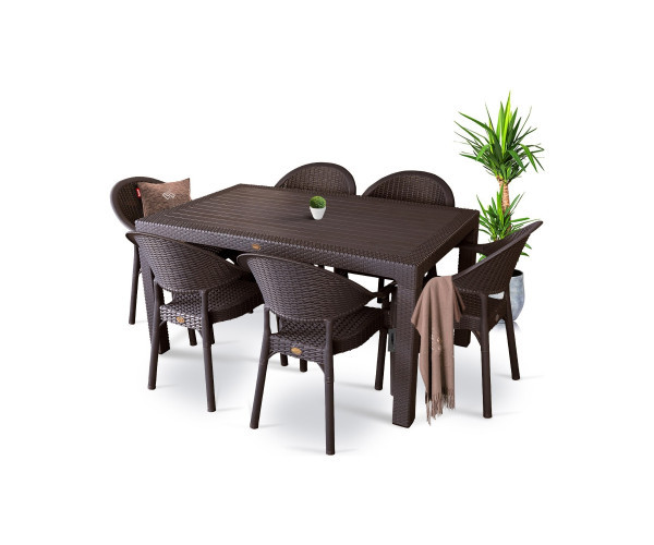 Стіл Осло пластиковий ротанг 150*90 Дніпро - зображення 3