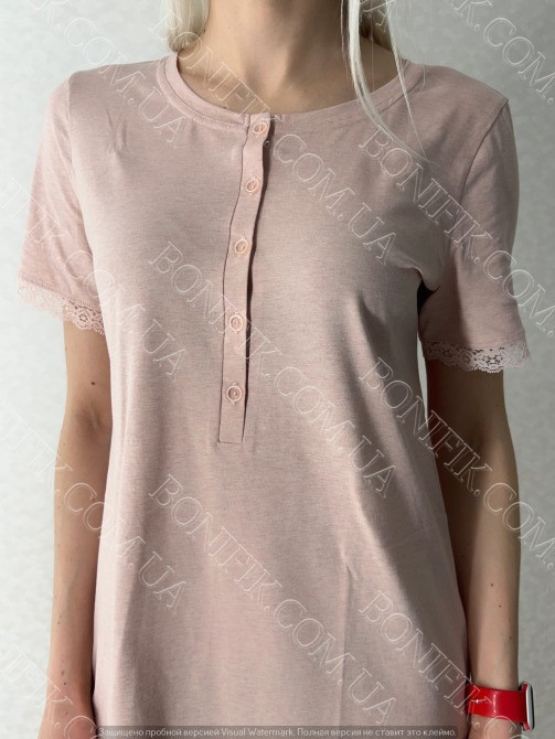 Женская ночная сорочка с коротким рукавом "Grace" (арт. LDK 103/21/01) Кривий Ріг - зображення 5