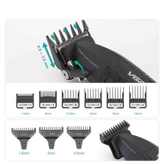 Комплект длят стрижки VGR V-640 S2 BLACK черный Киев