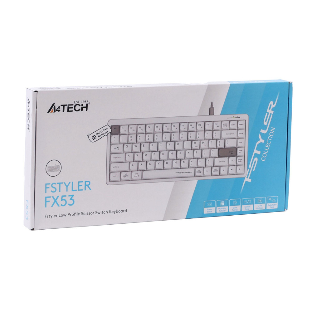 Клавиатура компьютерная проводная A4Tech Fstyler FX53(White) белая Київ - зображення 7