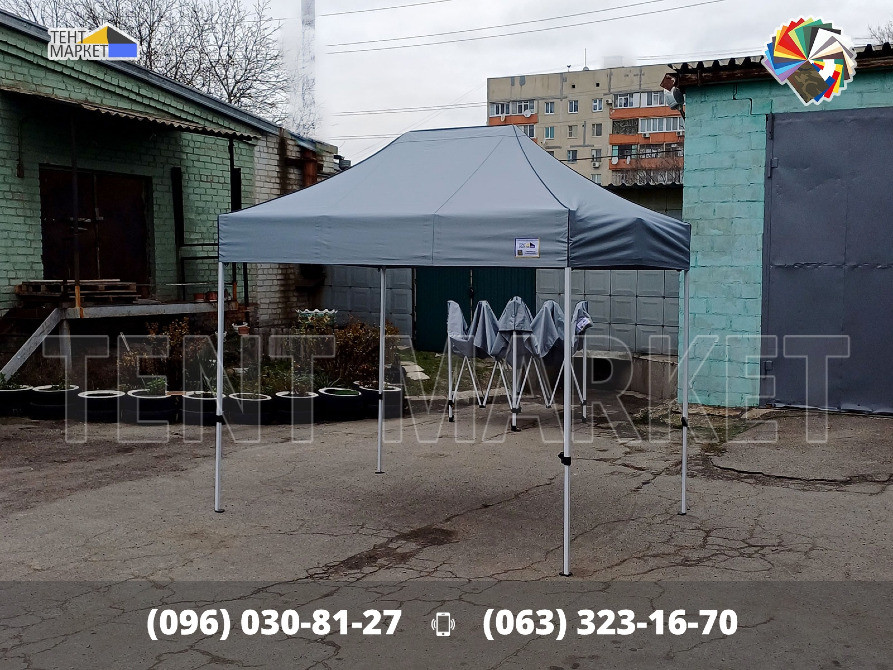 Тент брезент 3х2 Сірий накриття дах на китайский торговий шатер. Виготовлення Тенти Шатри палатки Запорожье - изображение 5