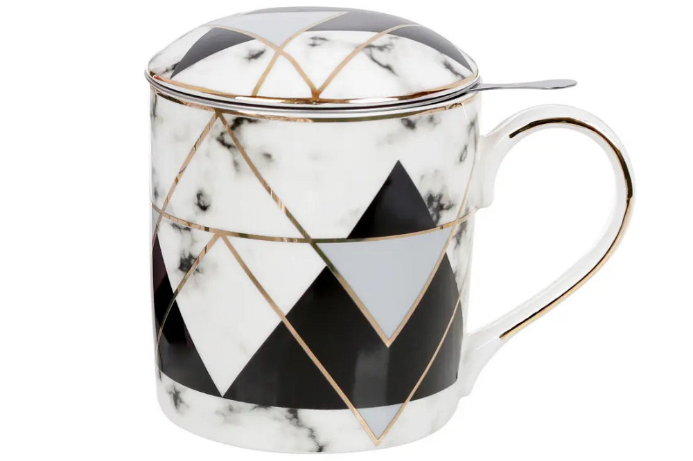 Чайник для заварювання Bona Di 331-733 380 мл чорно-блакитний Київ - зображення 1