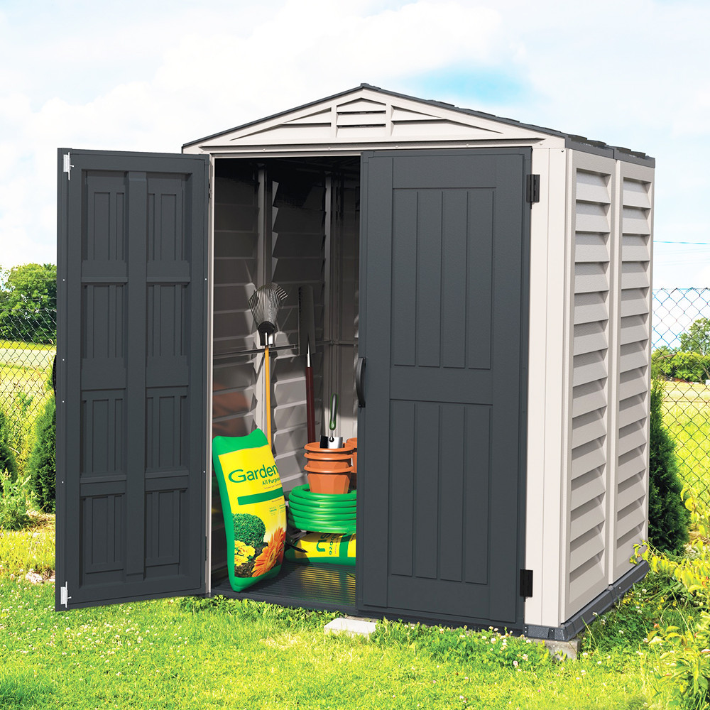 Сарай пластиковый YardMate 171x171x210 см темно-серый Киев - изображение 5