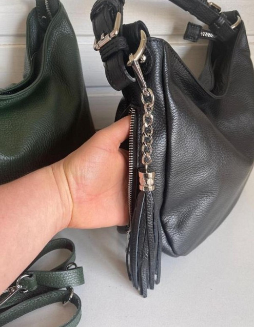 Італійська натуральна шкіряна сумка жіноча , хобо TS000165 Київ - зображення 3