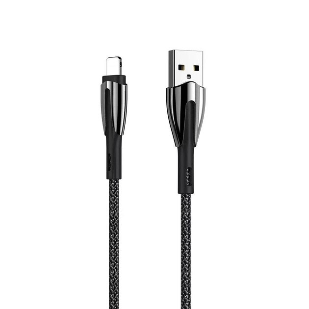Кабель USB Remax Lightning RC-162i-black 1 м черный Киев - изображение 1