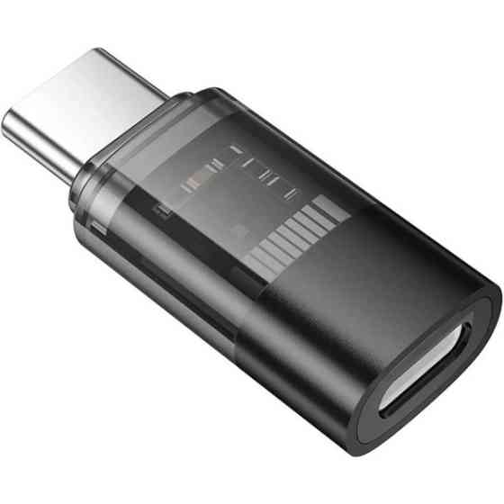 Адаптер Hoco UA36D Type-C to Lightning (M/F) Black Харків