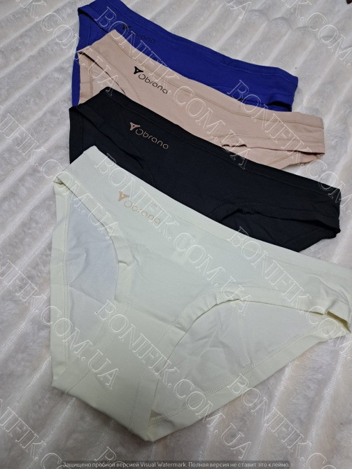 Женские трусики-слипы из хлопка ТМ "Obrana" (4 шт/уп.) (арт. 200-30/15) Кривий Ріг - зображення 1