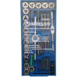 Набор плашек и метчиков 40 ед. СТАНДАРТ TDS4001 Харків - зображення 1