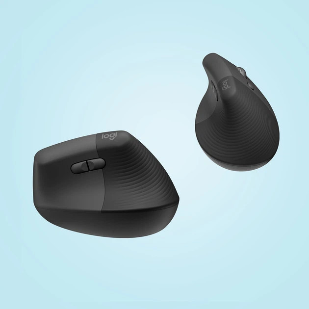 Мышь компьютерная безпроводная Logitech Lift Vertical Ergonomic Mouse Graphite L910-006473 графитова Київ - зображення 4
