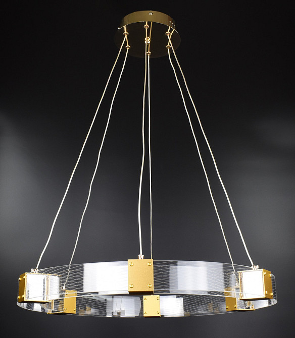 Люстра стельова LED SGA14-800 Золото 40-150х80х80 см. Київ - зображення 1