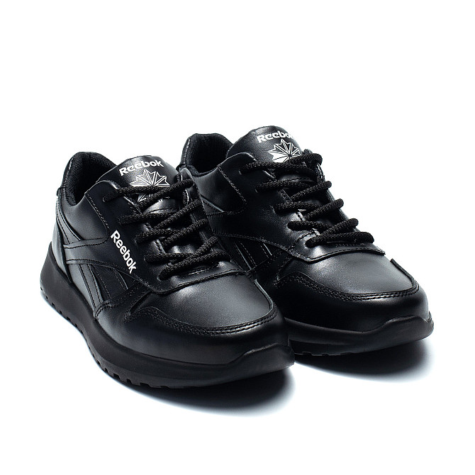 Подростковые кожаные кроссовки Reebok Classic Black Київ - зображення 12
