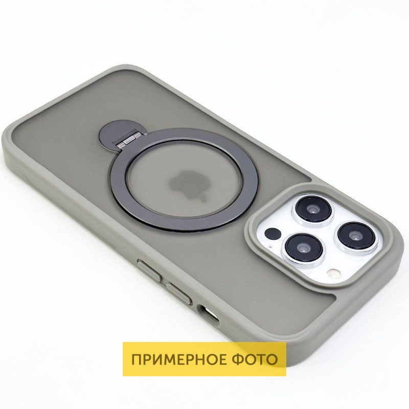 TPU+PC чехол Metal Buttons with MagSafe Colorful HQ Ring для Apple iPhone 16 Pro (6.3") Херсон - зображення 5