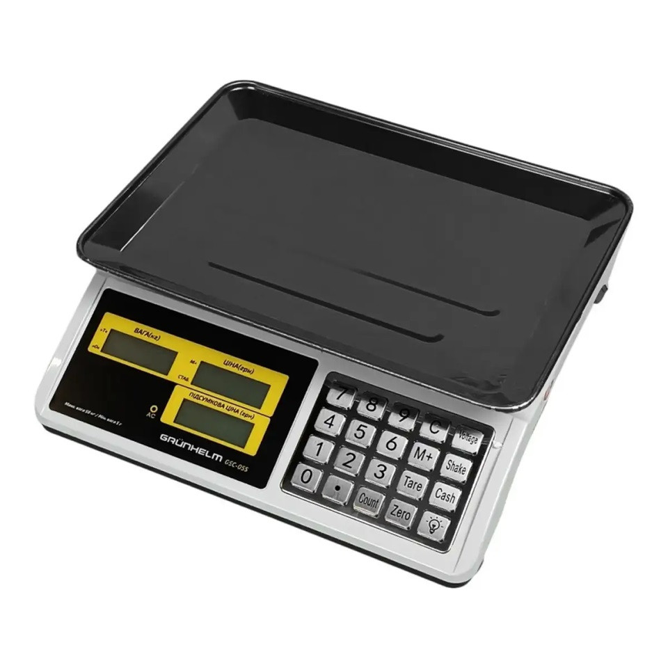 Весы торговые Grunhelm GSC-056 50 кг Київ - зображення 3