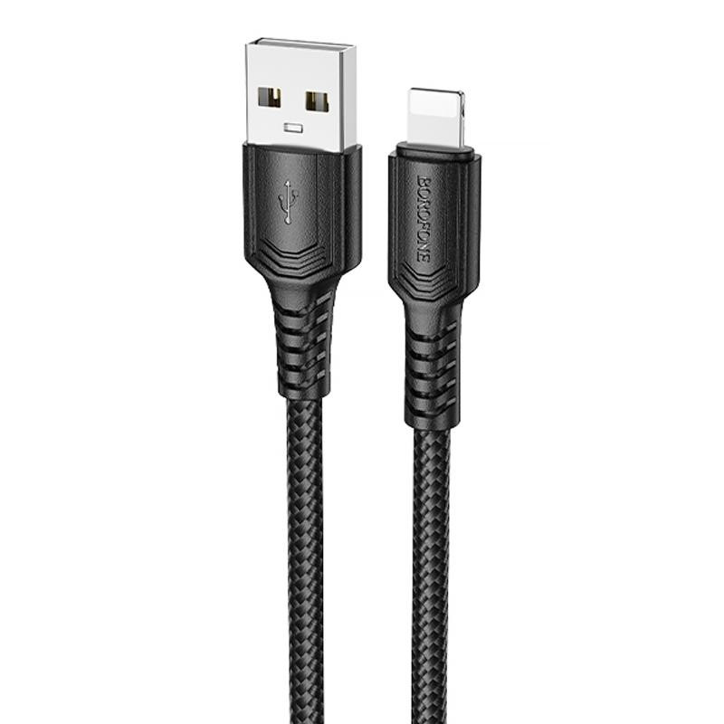 Дата кабель Borofone BX116 Certain USB to Lightning 2.4A (1m) Херсон - зображення 1