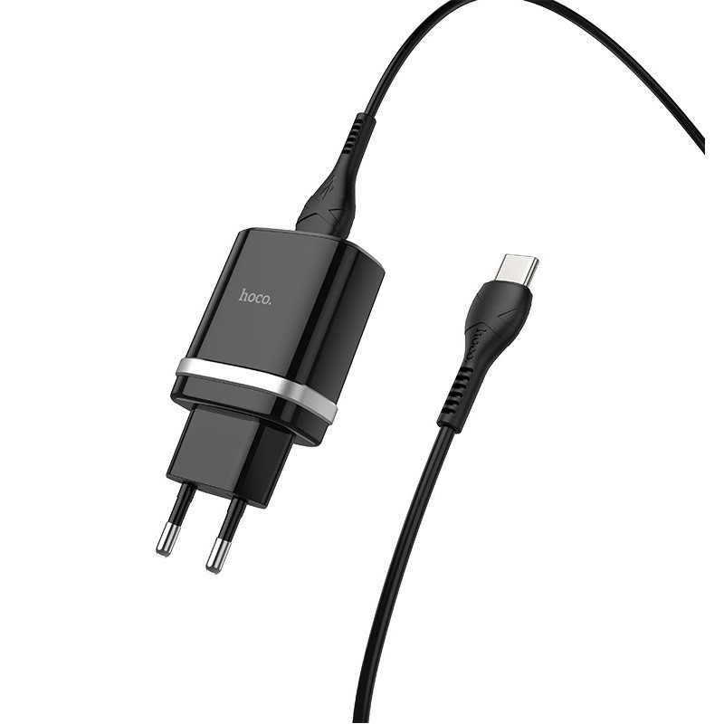 СЗУ Hoco C12Q Smart QC3.0 3A (1USB-A) + кабель USB to Type-C Херсон - зображення 1