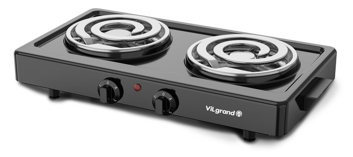 Электроплита Vilgrand VHP162D BLACK 2000 Вт черная Київ - зображення 1