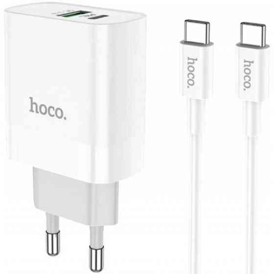 Мережевий зарядний пристрій Hoco C80A 2 USB 3.1A Type C White Харків