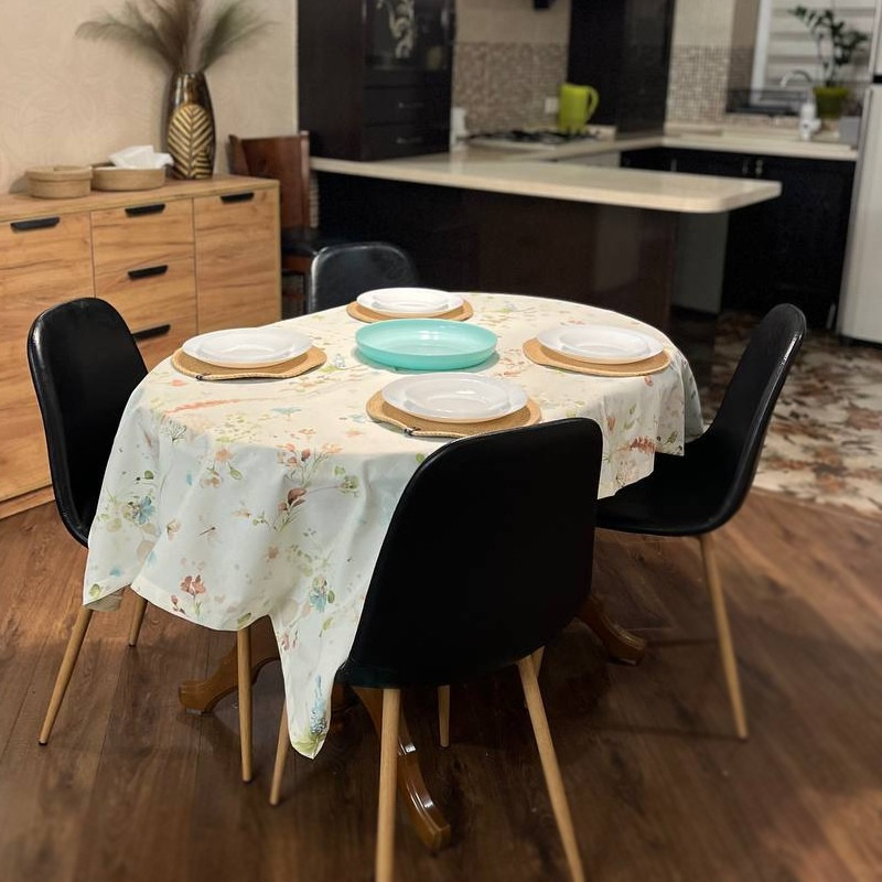Скатерть тефлоновая 1.4 х 2.2м "Цветы" с салфетками Одесса - изображение 3