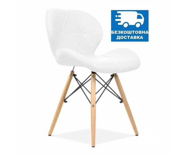 Стілець Стар м'який екошкіра біла Дніпро - зображення 1