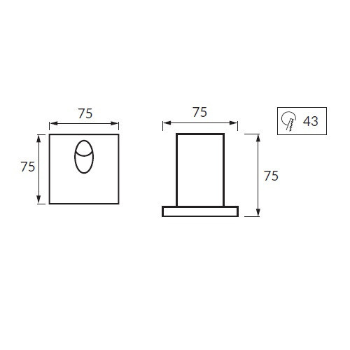 Світильник для підсвічування сходів, Strühm, 3W, 4000K, врізний, квадратний, матовий хром, STR-03120 Киев - изображение 2