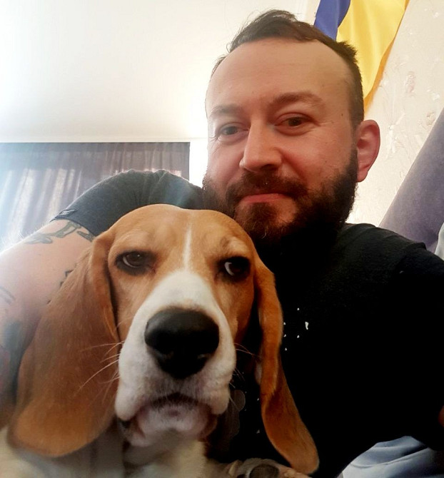 Бігль 4роки. Тяжко хворий військовий прилаштовує (втратив зір) Київ - зображення 3