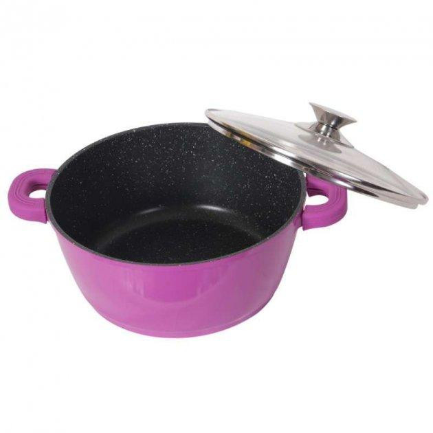 Каструля Bohman BH-7328-MRB-PR 28 см 5.8 л фіолетова Киев - изображение 1