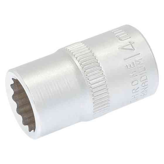 Головка торцевая MASTERTOOL 12-гранная ½" 14 мм L 40 мм CrV 78-0614 Харків