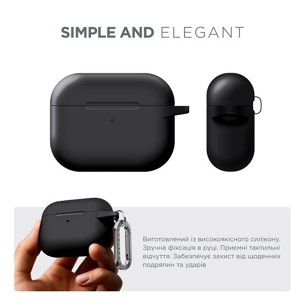 Чохол для навушників ArmorStandart Hang Case для Apple AirPods Pro 2 Black (ARM68601) Харків - зображення 2