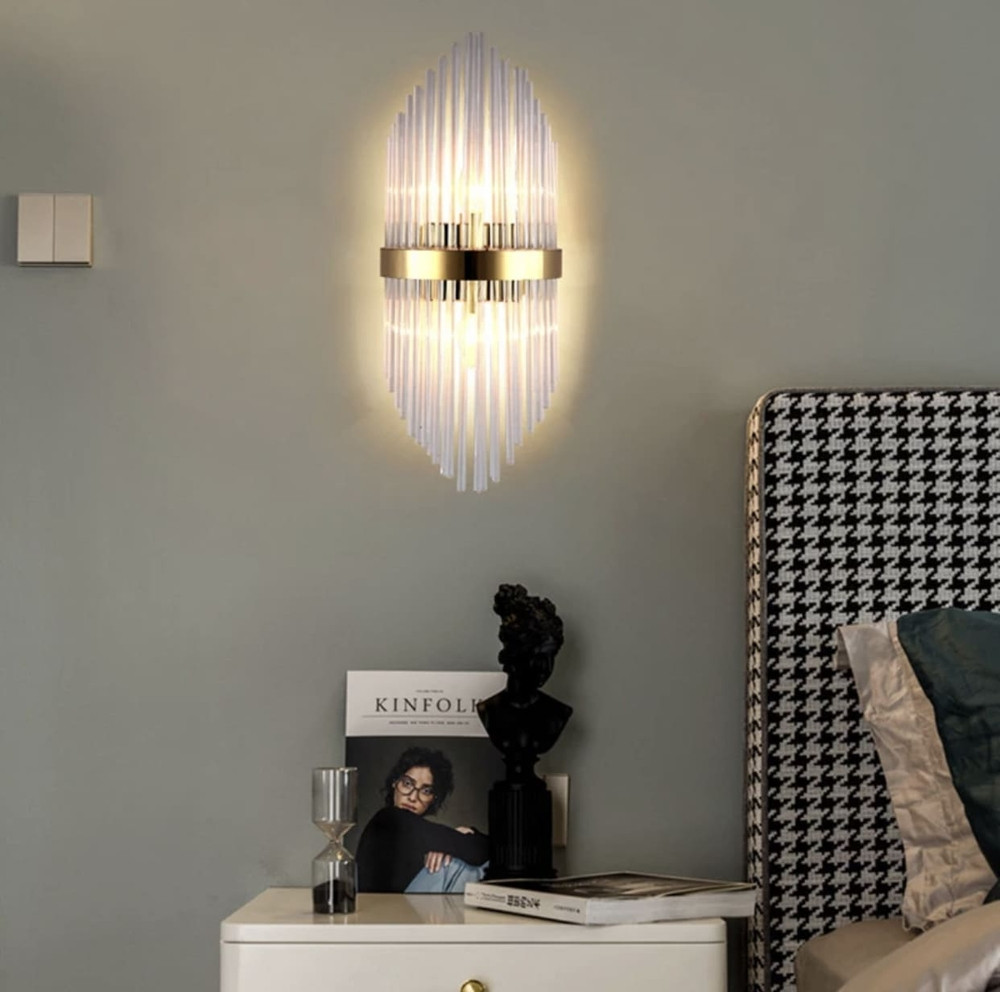 Бра настінна WJ881/2s-gd-k Золото 12х22х55 см. Київ - зображення 1