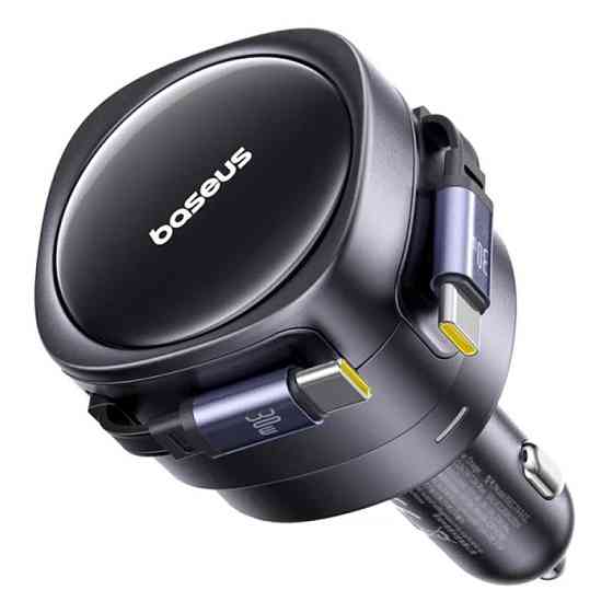 АЗУ Baseus Enjoyment Max PD60W with retractable cable (2USB-C) (C00035507121) Херсон