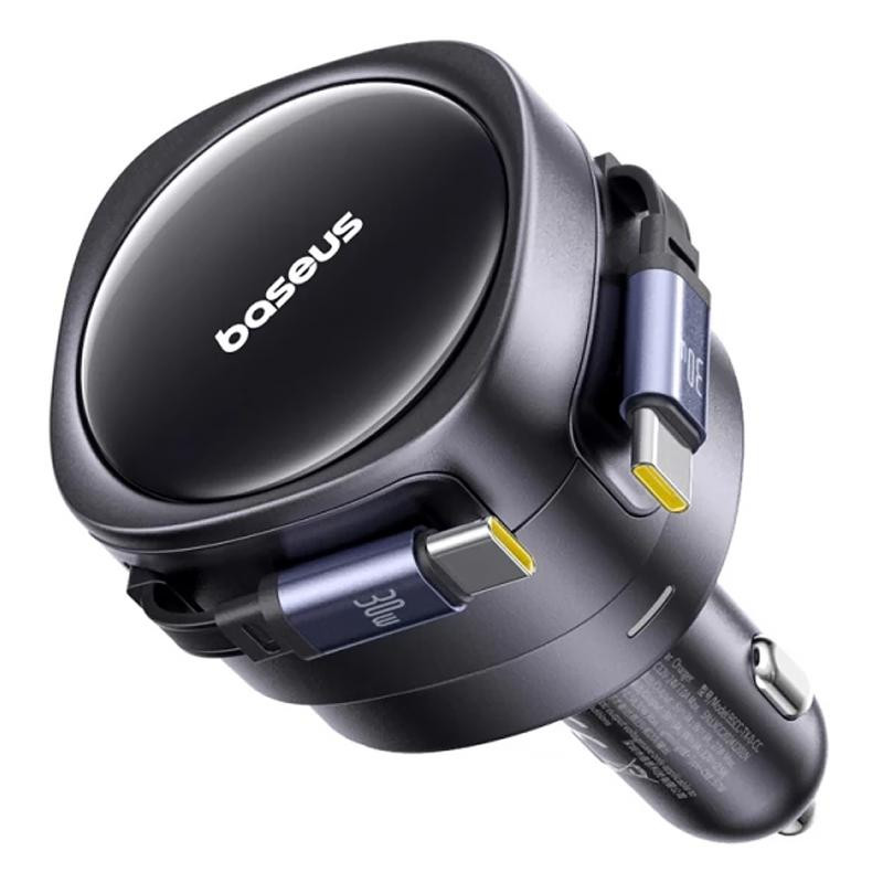 АЗУ Baseus Enjoyment Max PD60W with retractable cable (2USB-C) (C00035507121) Херсон - зображення 4