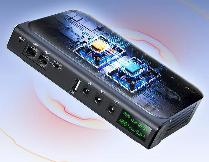 DC-UPS 36Вт DC1036L Джерело безперебійного живлення 5В 9В 12В 24В для роутера, ONU, комутатора та ін Київ - зображення 3