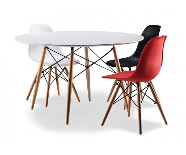 Стіл Тауер Вуд круглий д. 80 см білий Дніпро - зображення 2