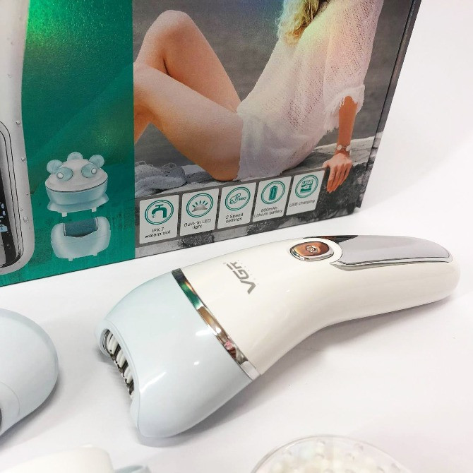 Бездротовий жіночий епілятор для обличчя та тіла 6в1 з USB (VGR V-733) Київ - зображення 10