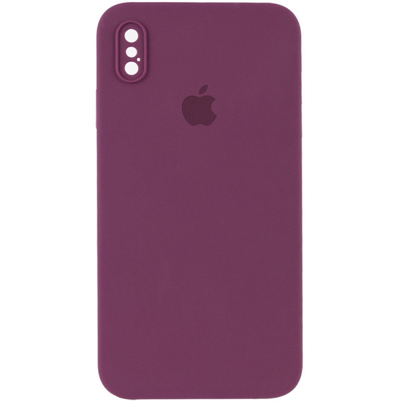 Чехол Silicone Case Square Full Camera Protective (AA) для Apple iPhone X / XS (5.8") Херсон - зображення 1