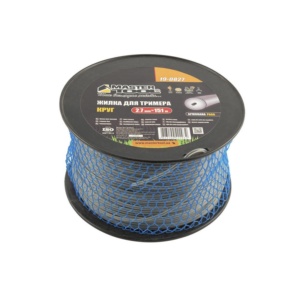 Леска для триммера MASTERTOOL КРУГ АРМИРОВАННЫЙ 2.70 мм 151 м катушка 19-0827 Харків - зображення 1
