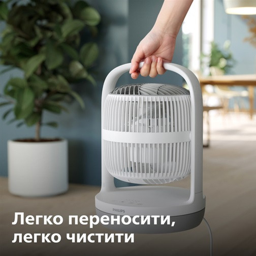 Вентилятор настольний Philips CX2050/00 24 Вт белый Київ - зображення 10