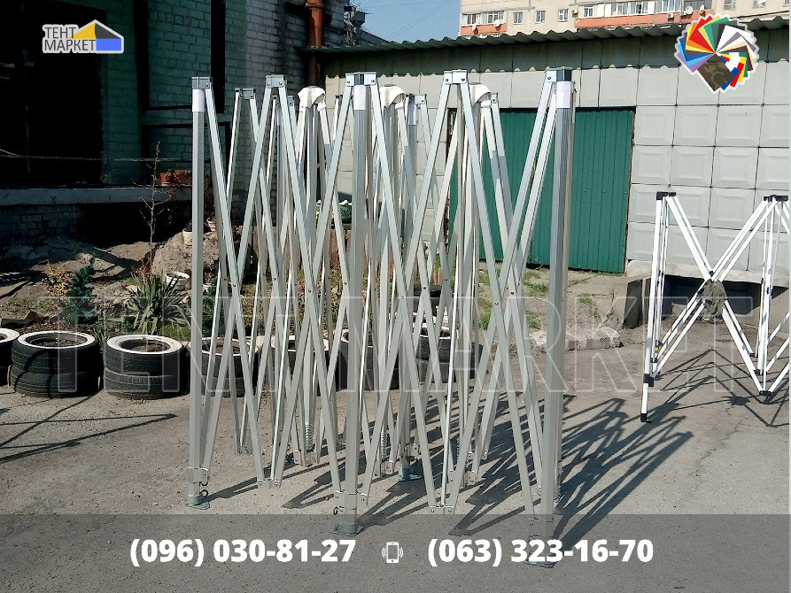 Намет розкладний 8х4. Шатер розсувний Чорний тент трансформер. Виготовлення шатри, тенти для наметів Запорожье - изображение 9