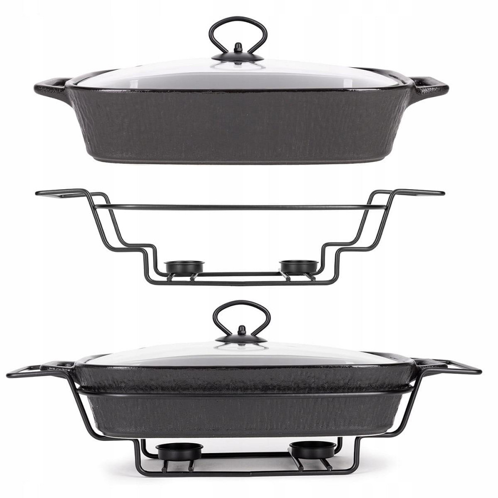 Мармит Kamille керамический прямоугольный 3,5л черный KM 6429 Одесса - изображение 9