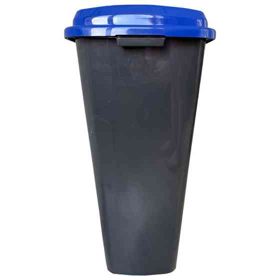 Бак для сортировки мусора 70 л Planet "Папир" антрацитовый-синий Київ