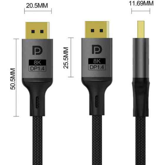 Кабель ColorWay DisplayPort-DisplayPort V1.4 (M/M) 1.5m Black (CW-CBDP093-BK) Харьков