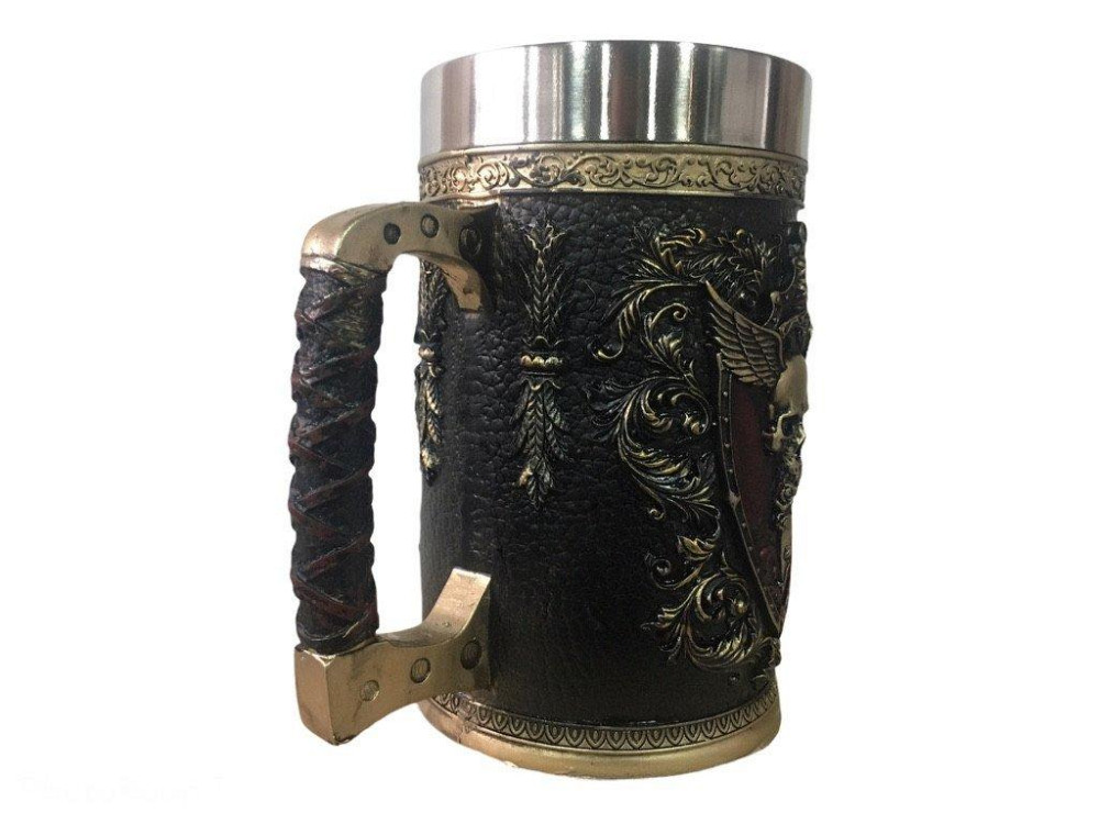 Кружка Чашка 3 Череп пивная кружка с Гербом Крылатого Черепа Київ - зображення 2